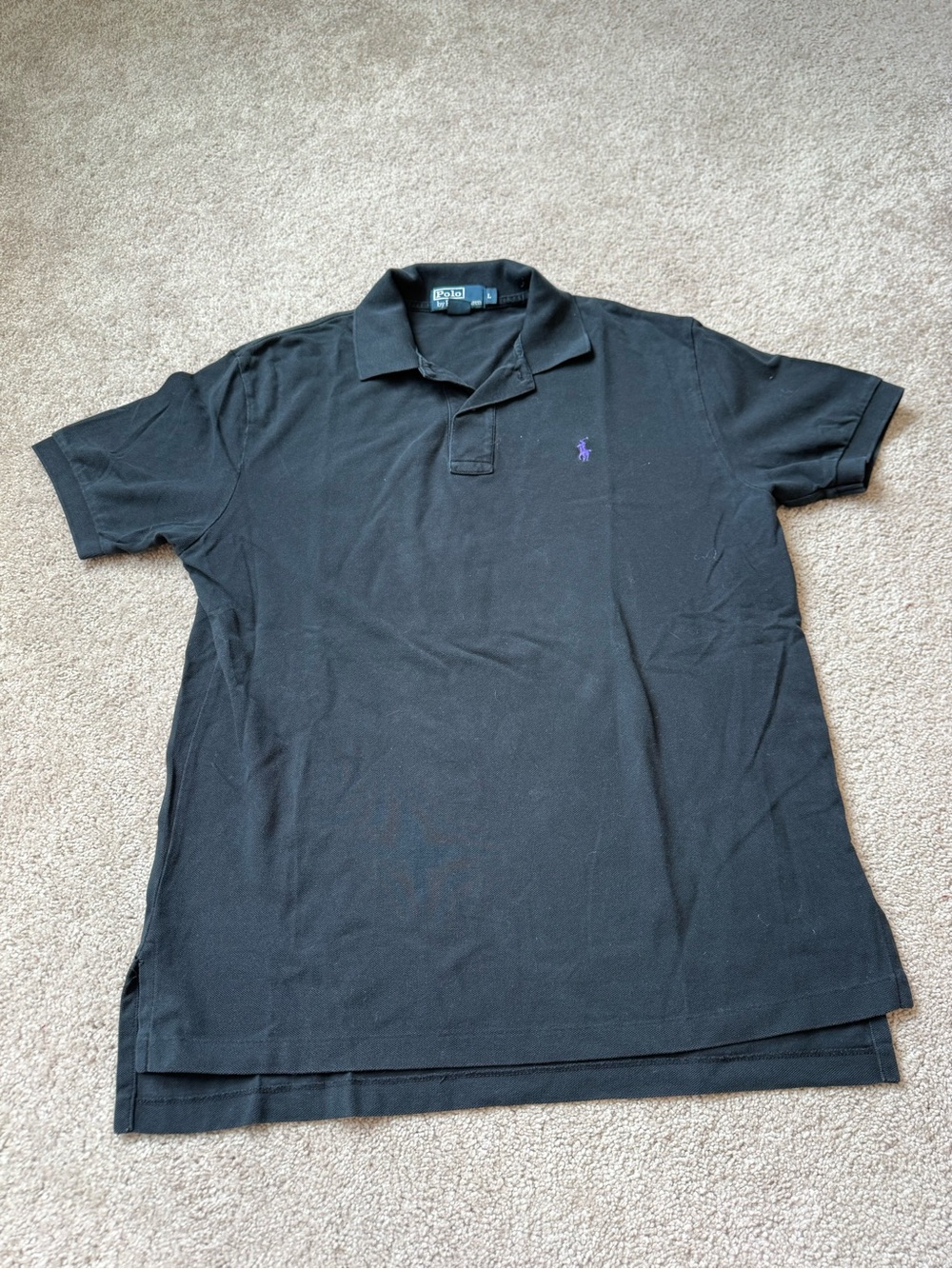 Polo Ralph Lauren | Black Polo Shirt | 100% Cotton | Size Large